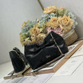 Dior Small Dior Bow Bag Calfskin leather with Bow M0715 Black embroidery - Default Title - View 1