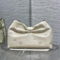Dior Small Dior Bow Bag Calfskin leather with Bow M0715 White