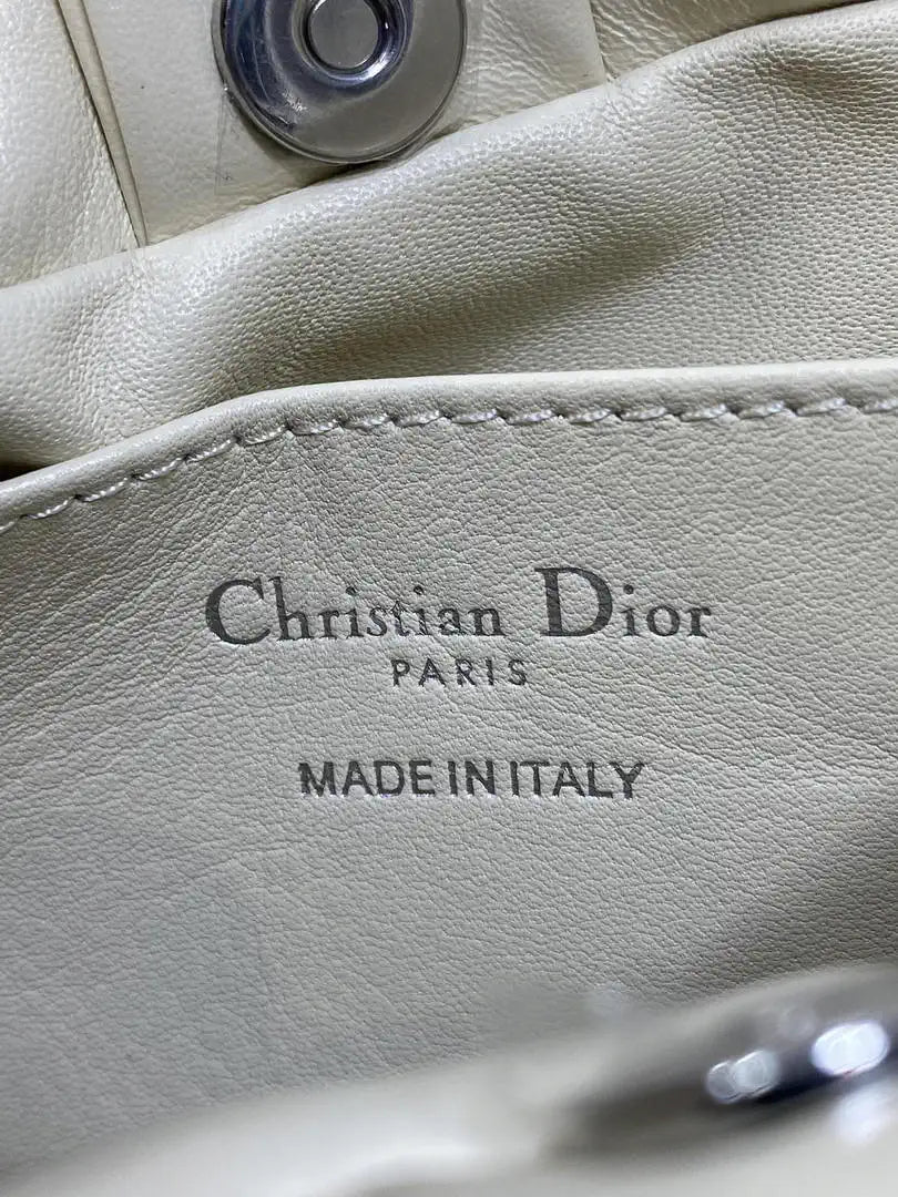 Dior Small Dior Bow Bag Calfskin leather with Bow M0715 White