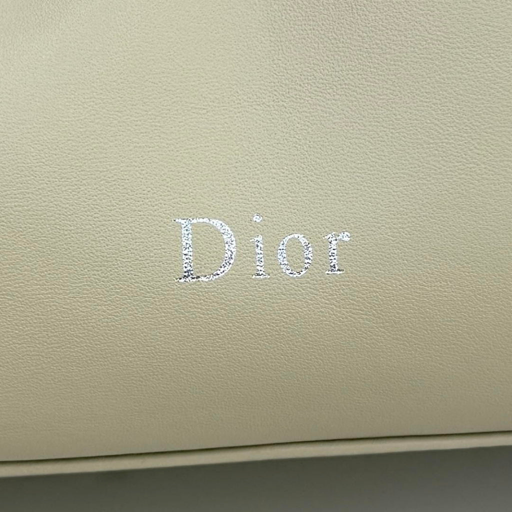 Dior Small Dior Bow Bag Lambskin M0715 Beige Silver