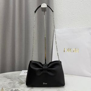 Dior Small Dior Bow Bag Lambskin M0715 Black Silver - Default Title - View 1