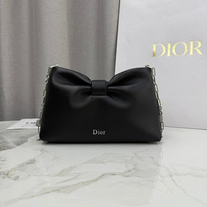 Dior Small Dior Bow Bag Lambskin M0715 Black Silver - Default Title - View 2