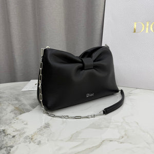 Dior Small Dior Bow Bag Lambskin M0715 Black Silver - Default Title - View 3