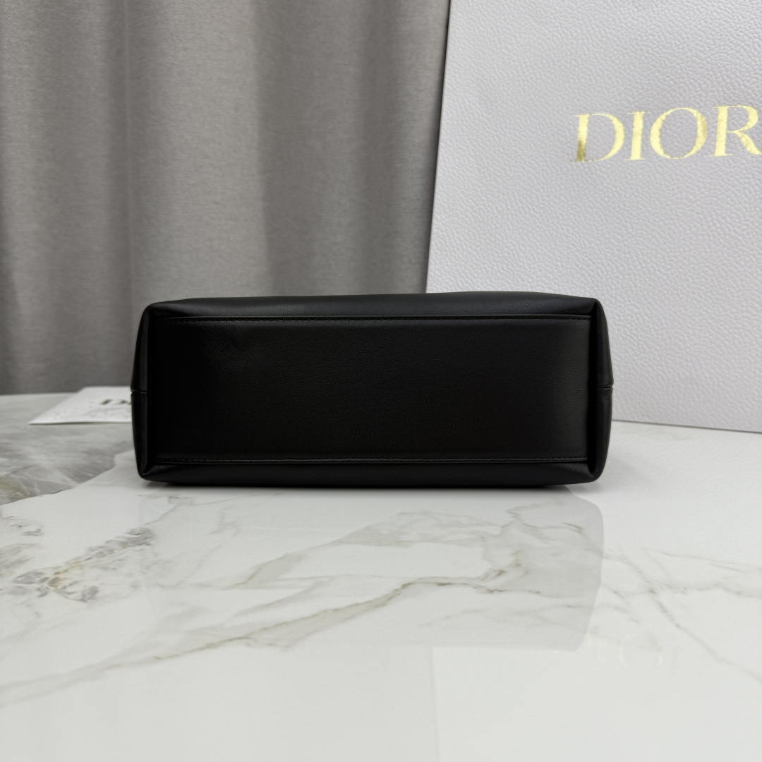Dior Small Dior Bow Bag Lambskin M0715 Black Silver