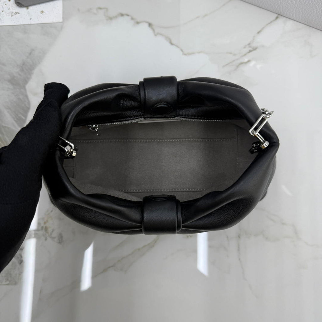 Dior Small Dior Bow Bag Lambskin M0715 Black Silver