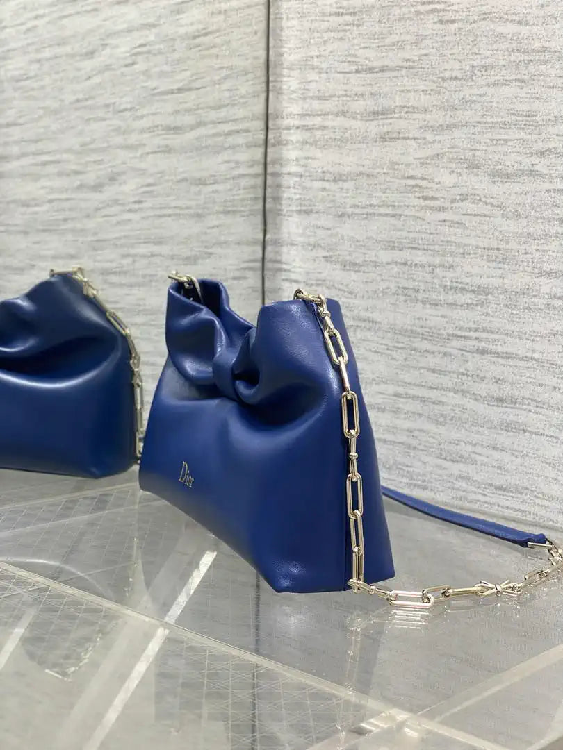 Dior Small Dior Bow Bag Lambskin M0715 Cobalt Blue