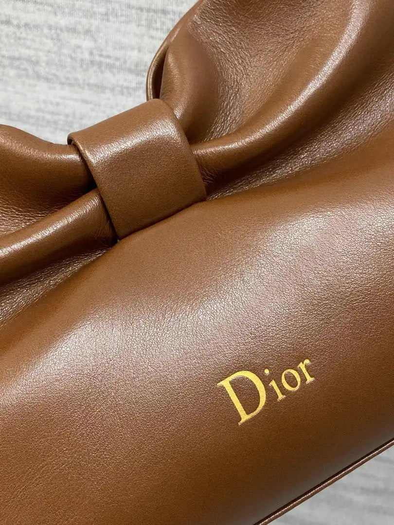Dior Small Dior Bow Bag Lambskin M0715 Dark Brown