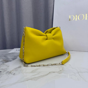 Dior Small Dior Bow Bag Lambskin M0715 Gold Yellow - Default Title - View 3
