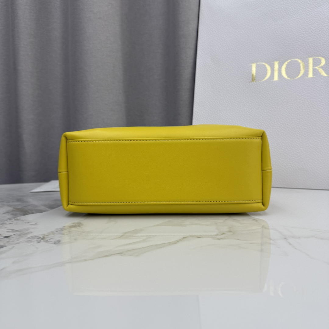 Dior Small Dior Bow Bag Lambskin M0715 Gold Yellow