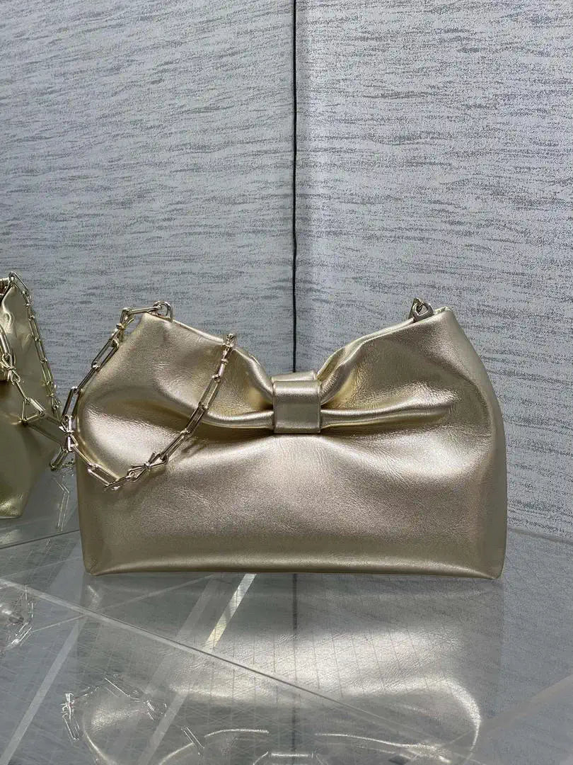Dior Small Dior Bow Bag Lambskin M0715 Gold