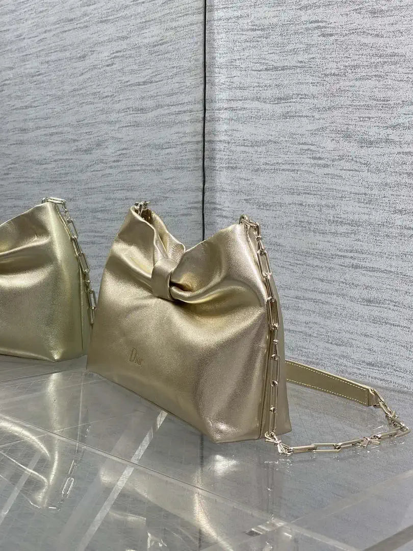 Dior Small Dior Bow Bag Lambskin M0715 Gold