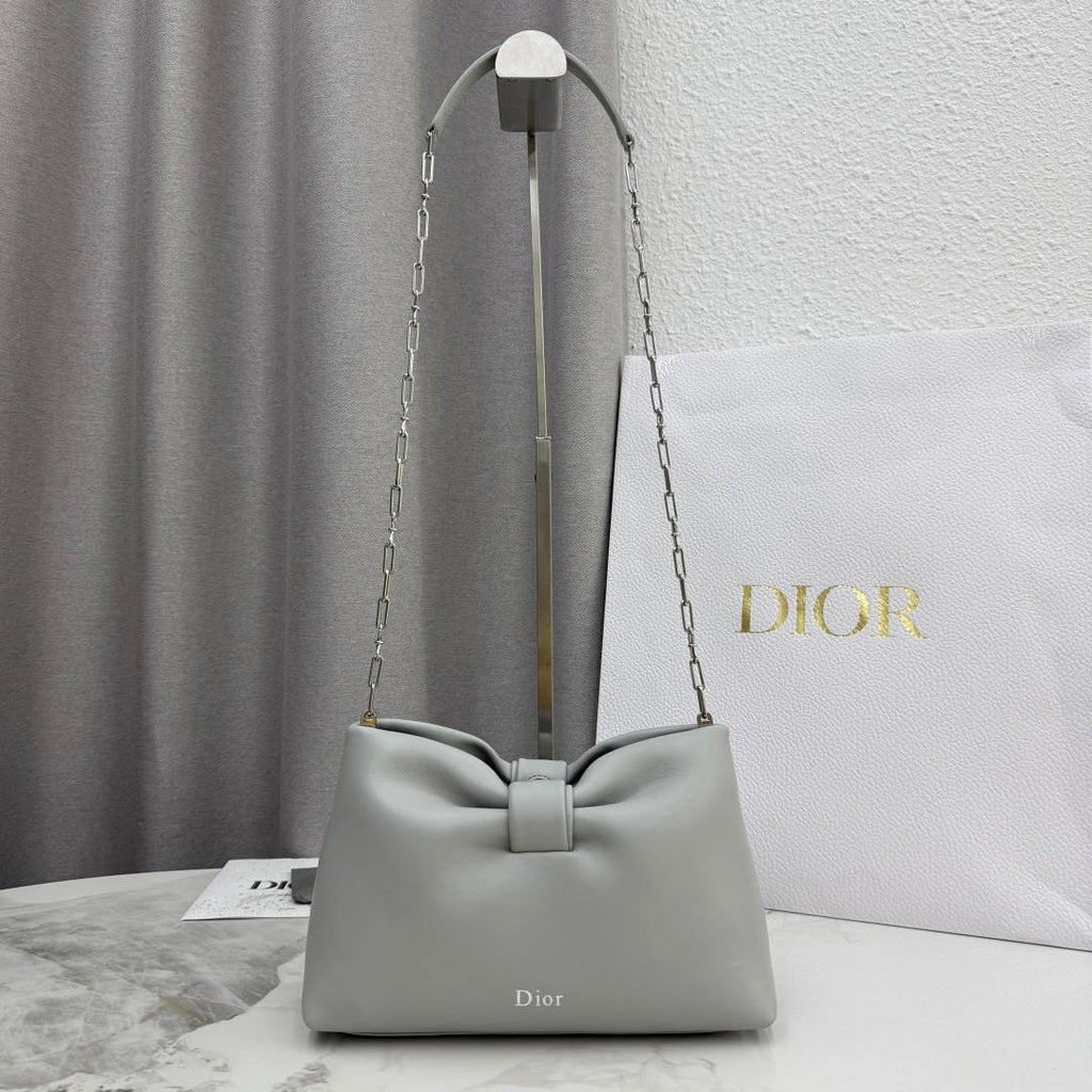 Dior Small Dior Bow Bag Lambskin M0715 Gray