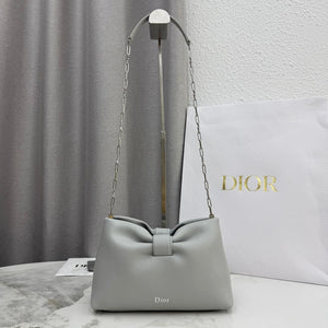 Dior Small Dior Bow Bag Lambskin M0715 Gray - Default Title - View 1