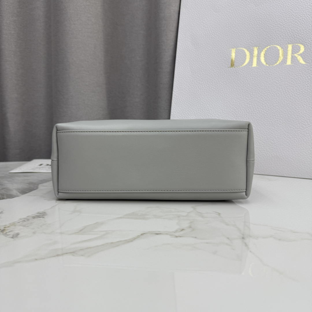 Dior Small Dior Bow Bag Lambskin M0715 Gray - Default Title - View 7