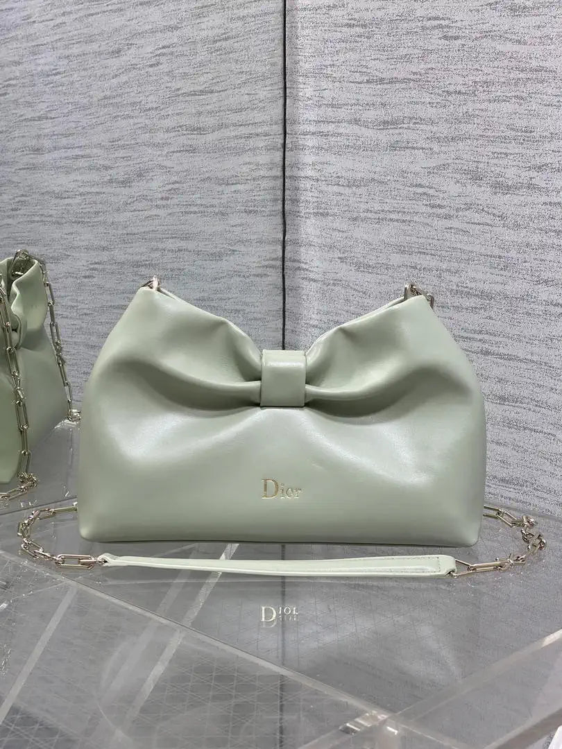 Dior Small Dior Bow Bag Lambskin M0715 Light Green