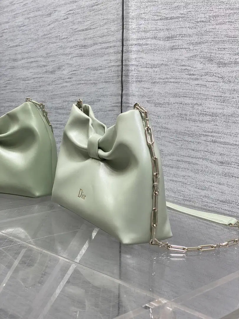 Dior Small Dior Bow Bag Lambskin M0715 Light Green