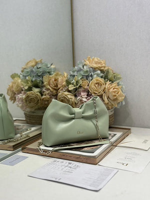 Dior Small Dior Bow Bag Lambskin M0715 Litgh Green - Default Title - View 2