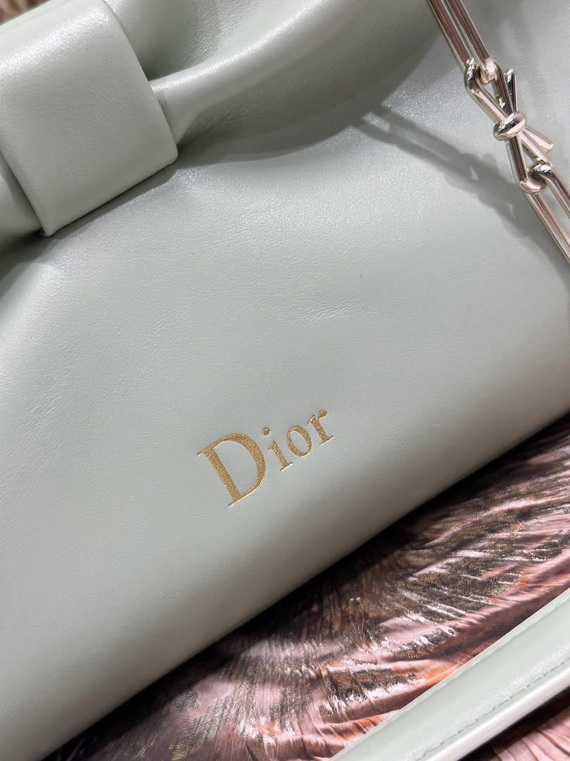 Dior Small Dior Bow Bag Lambskin M0715 Litgh Green