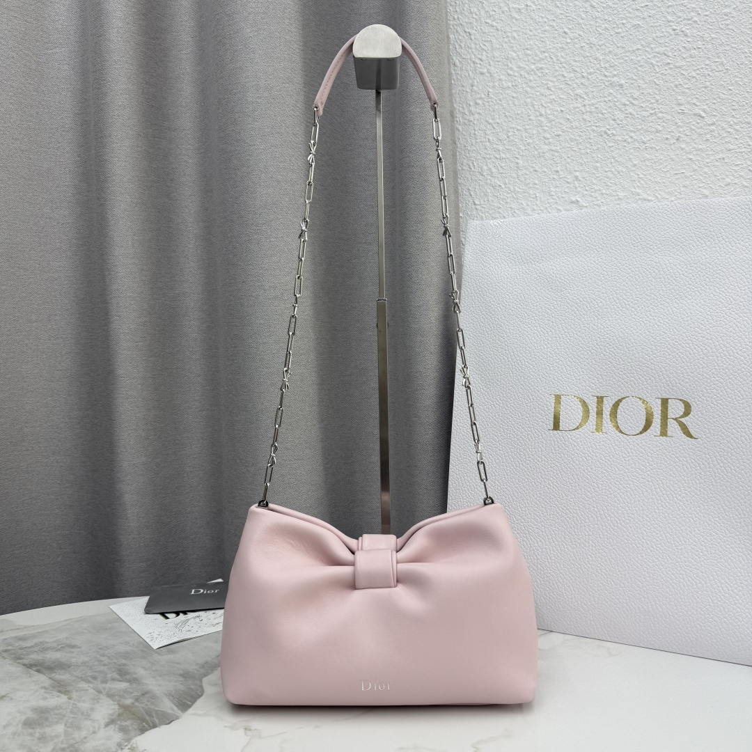 Dior Small Dior Bow Bag Lambskin M0715 Pink - Default Title - View 1