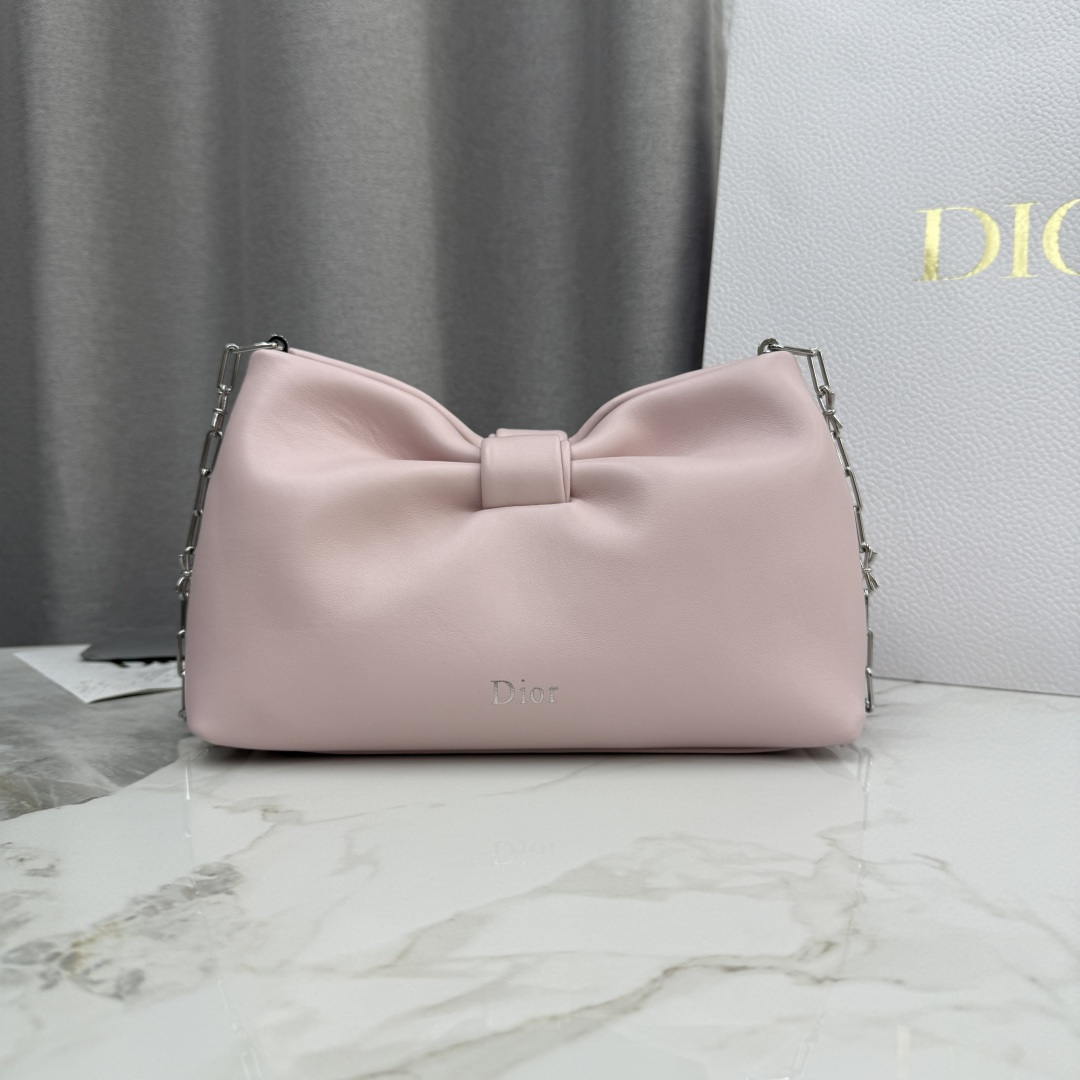 Dior Small Dior Bow Bag Lambskin M0715 Pink