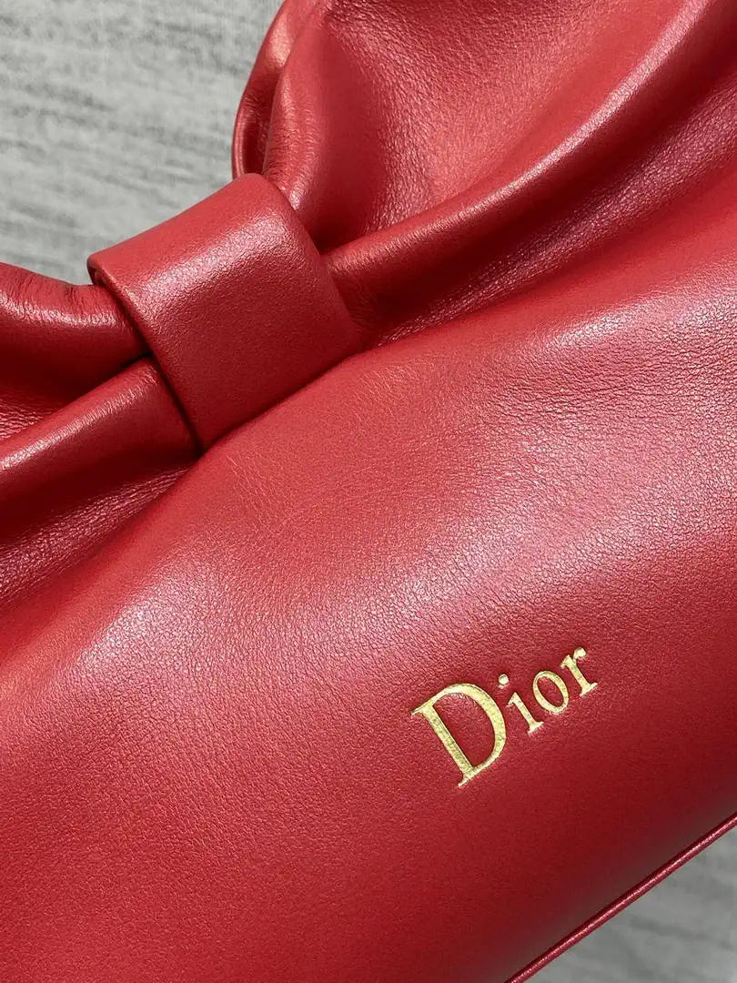 Dior Small Dior Bow Bag Lambskin M0715 Red