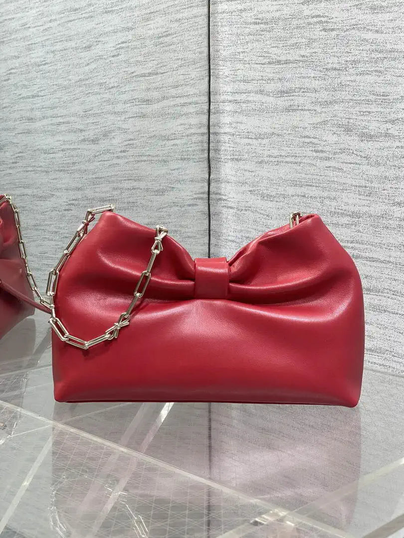 Dior Small Dior Bow Bag Lambskin M0715 Red