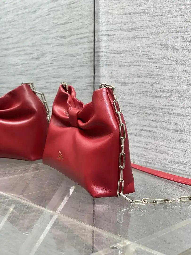 Dior Small Dior Bow Bag Lambskin M0715 Red
