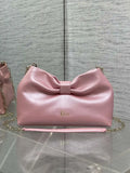 Dior Small Dior Bow Bag Lambskin M0715 Silver Pink