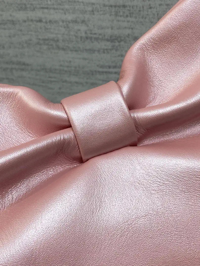 Dior Small Dior Bow Bag Lambskin M0715 Silver Pink