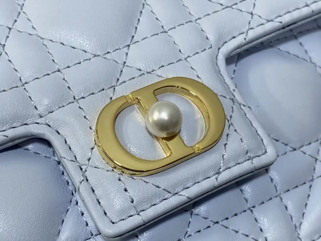 Dior Small Dior Jolie Bag With Chain Cannage Calfskin S3117 Glacier Blue