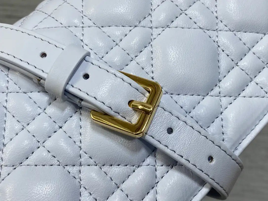 Dior Small Dior Jolie Bag With Chain Cannage Calfskin S3117 Glacier Blue