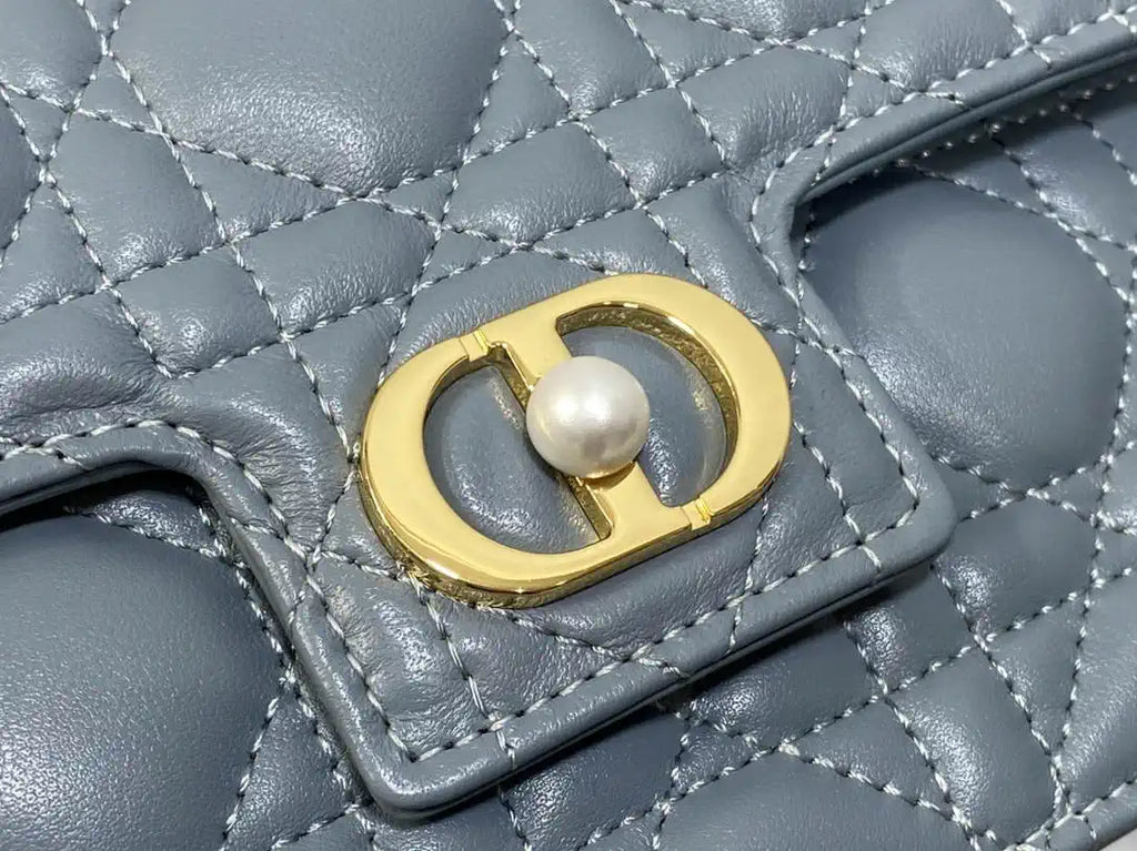 Dior Small Dior Jolie Bag With Chain Cannage Calfskin S3117 Blue
