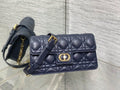 Dior Small Dior Jolie Bag With Chain Cannage Calfskin S3117 Navy Blue