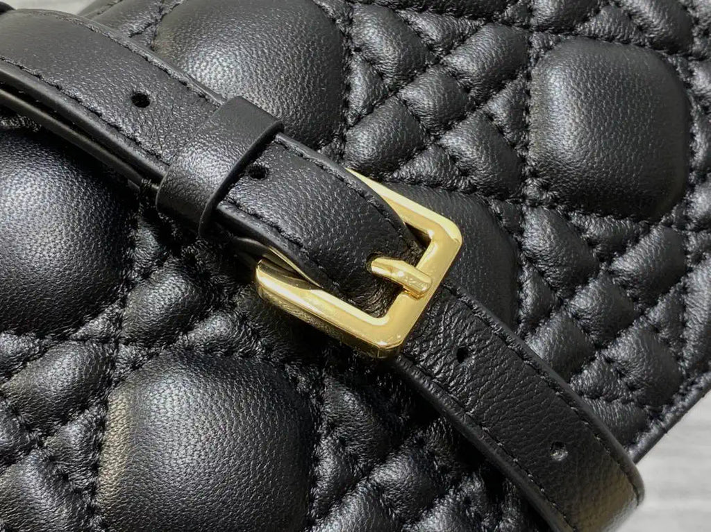 Dior Small Dior Jolie Bag With Chain Black Cannage Calfskin S3117