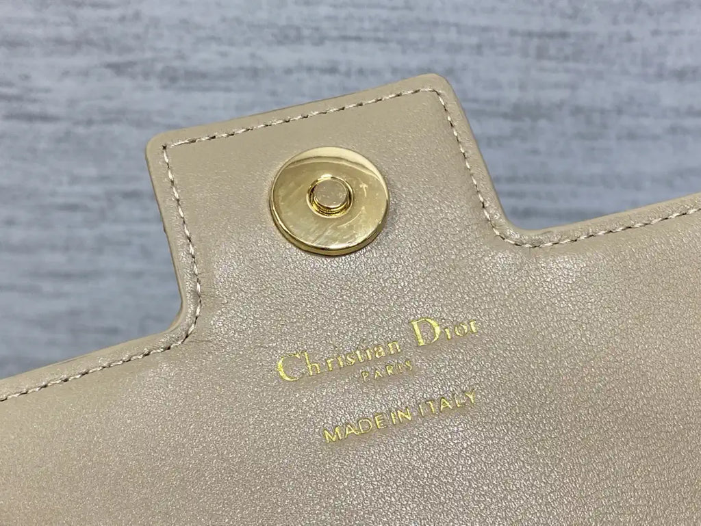 Dior Small Dior Jolie Bag With Chain Cannage Calfskin S3117 Apricot