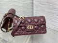 Dior Small Dior Jolie Bag With Chain Wine Red Cannage Calfskin S3117