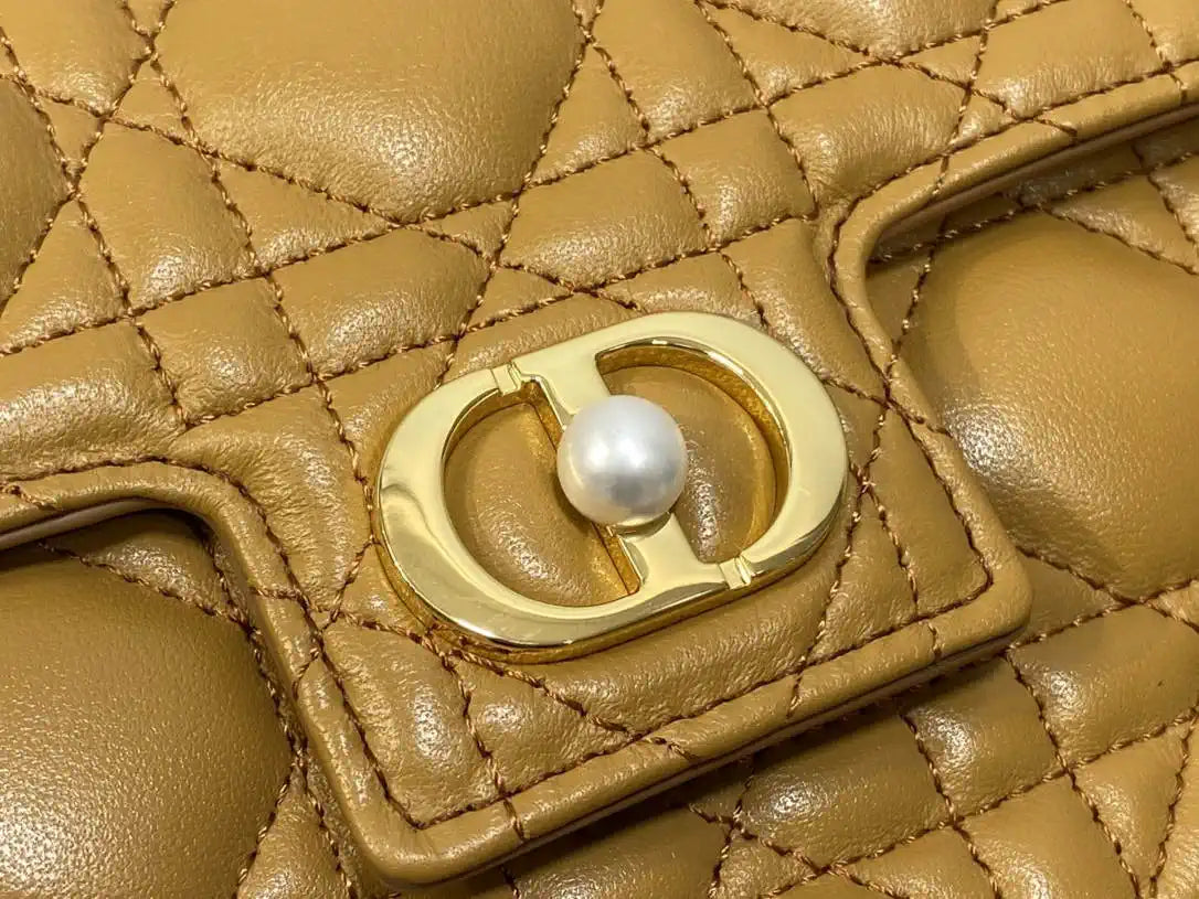 Dior Small Dior Jolie Bag With Chain Cannage Calfskin S3117 Caramel