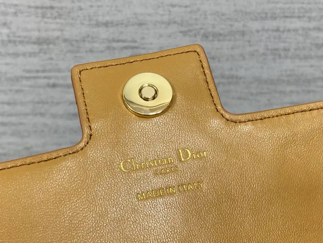 Dior Small Dior Jolie Bag With Chain Cannage Calfskin S3117 Caramel