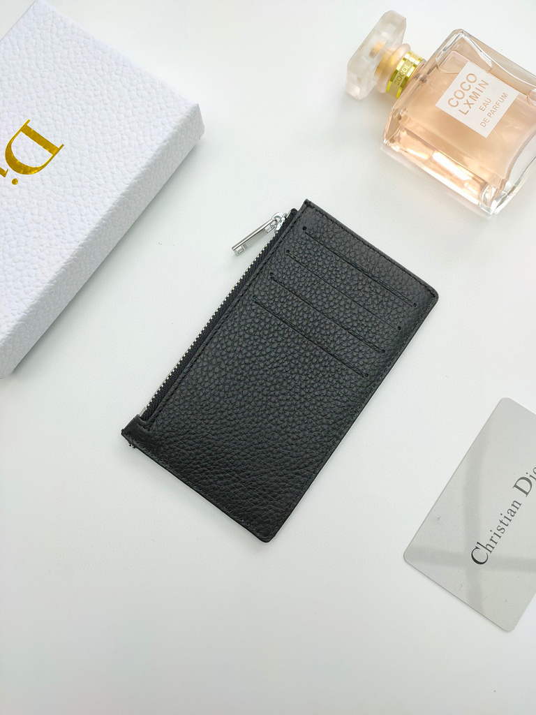 Dior SMALL LADY DIOR ZIPPED CARD HOLDER S0478 Dior Oblique Jacquard Black