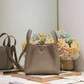 Dior M2840 Small Signature Bucket Bag Grained Calfskin Gray - Default Title - View 1