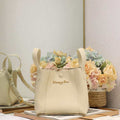Dior M2840 Small Signature Bucket Bag Grained Calfskin Light Yellow - Default Title - View 1