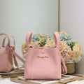 Dior M2840 Small Signature Bucket Bag Grained Calfskin Pink - Default Title - View 1
