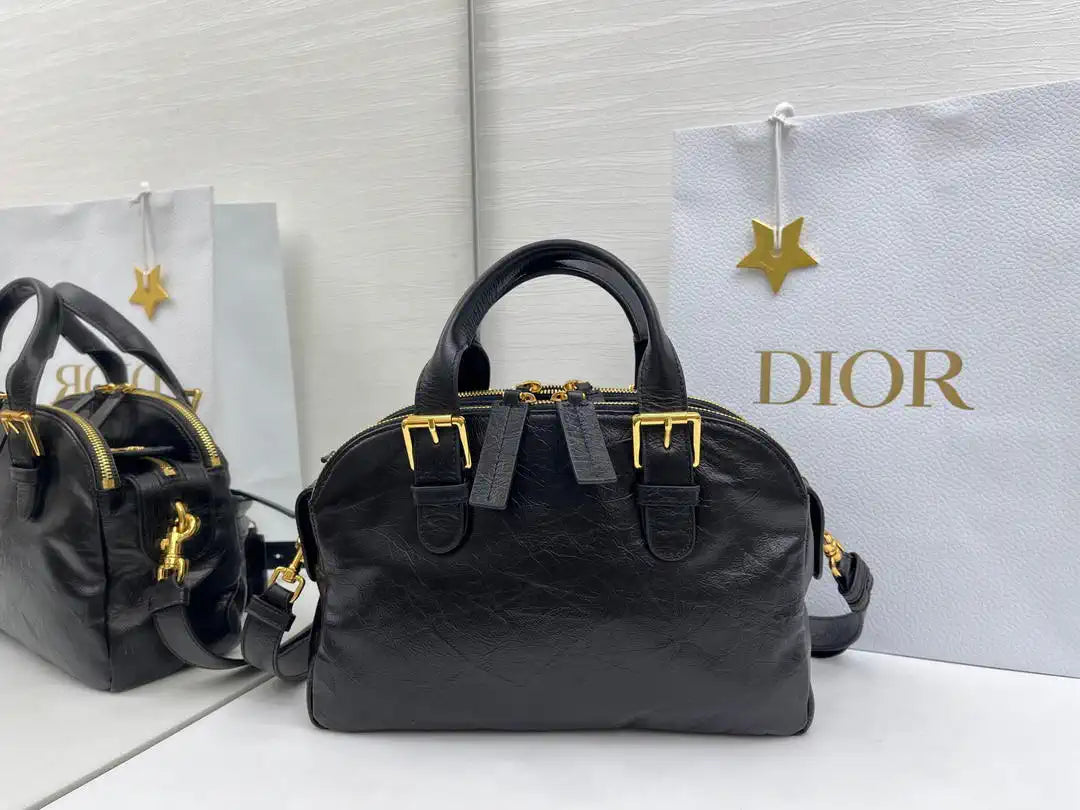 Dior Smalll Grand Tour Bowling Bag 28cm Black