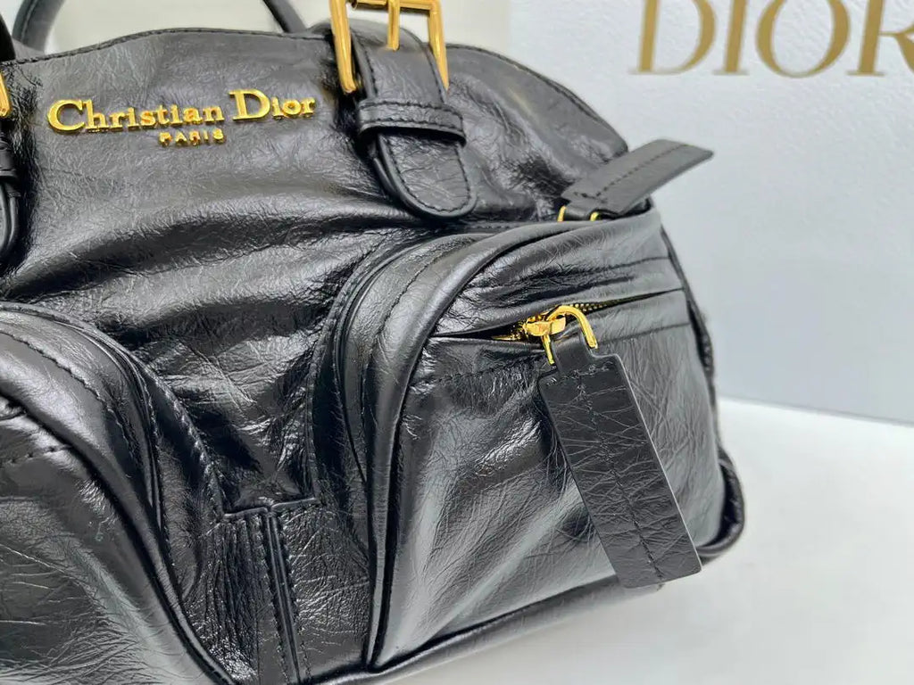 Dior Smalll Grand Tour Bowling Bag 28cm Black
