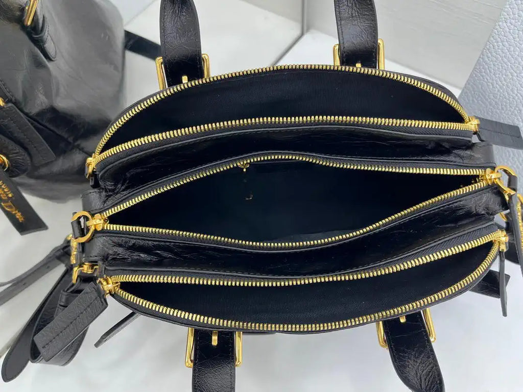 Dior Smalll Grand Tour Bowling Bag 28cm Black