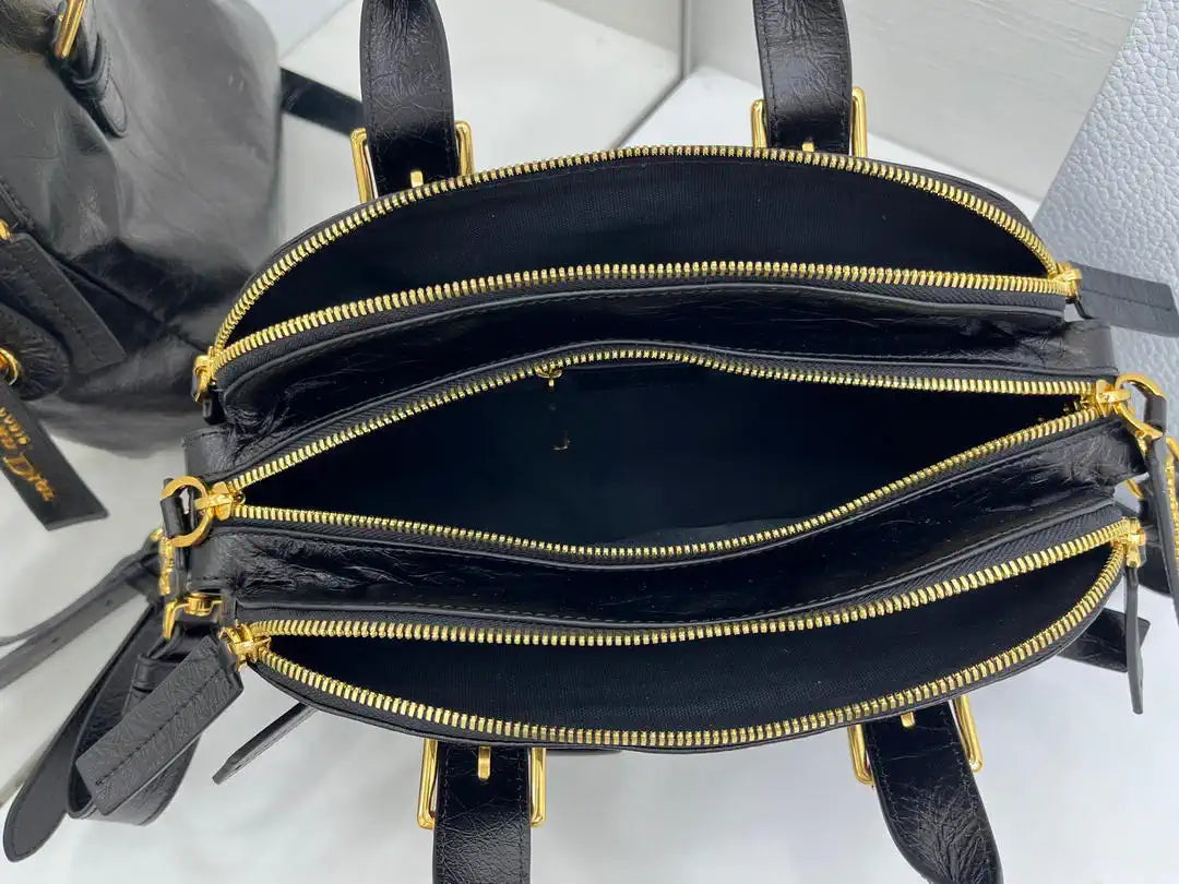 Dior Smalll Grand Tour Bowling Bag 28cm Black