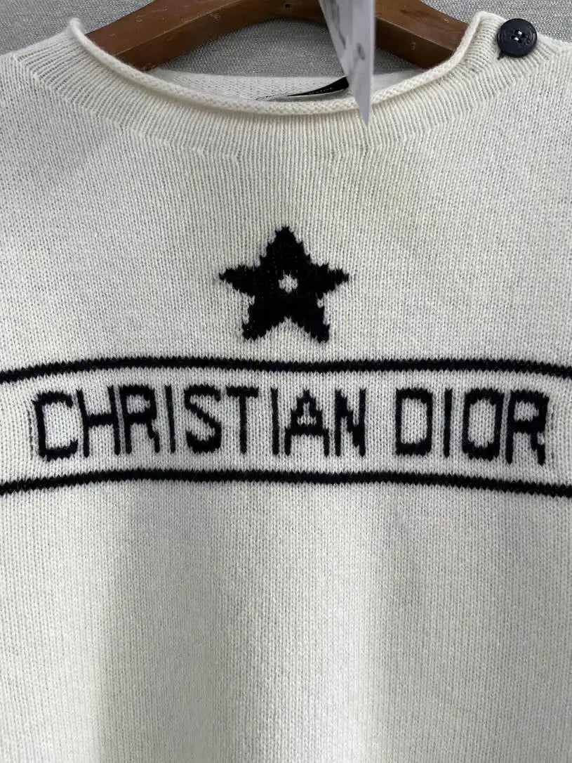 Dior Women Anchor Shoulder Lucky Star cashmere Sweater D38616