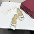 Dior Women Bow Heeled Slingback Sandal KCO576LAB_S23T D10029 Lambskin