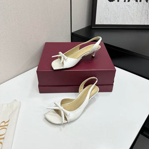 Dior Women Bow Heeled Slingback Sandal KCO576LAB_S23T D10029 Lambskin - US 4=Euro 35 - View 2