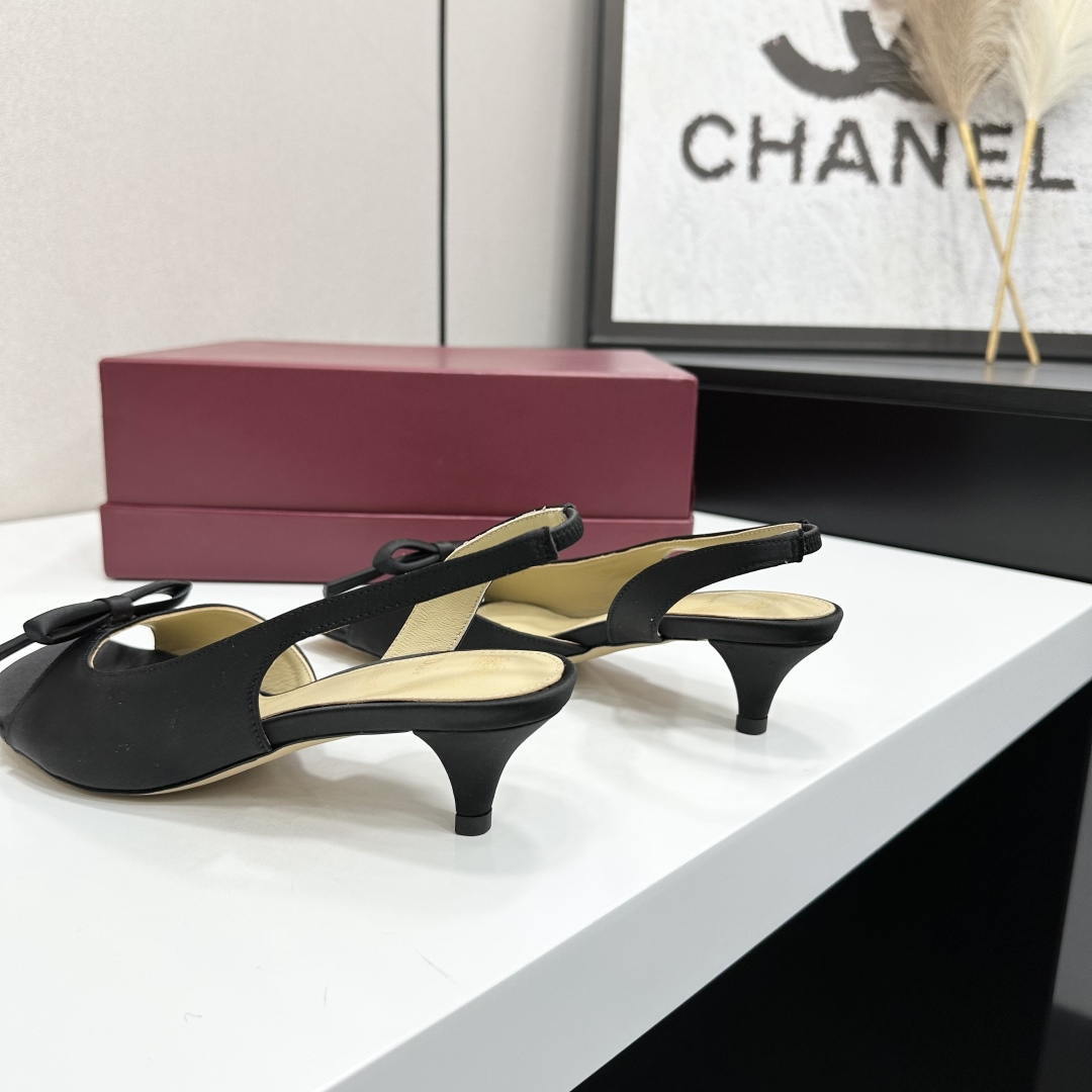Dior Women Bow Heeled Slingback Sandal KCO576LAB_S23T Lambskin D10030